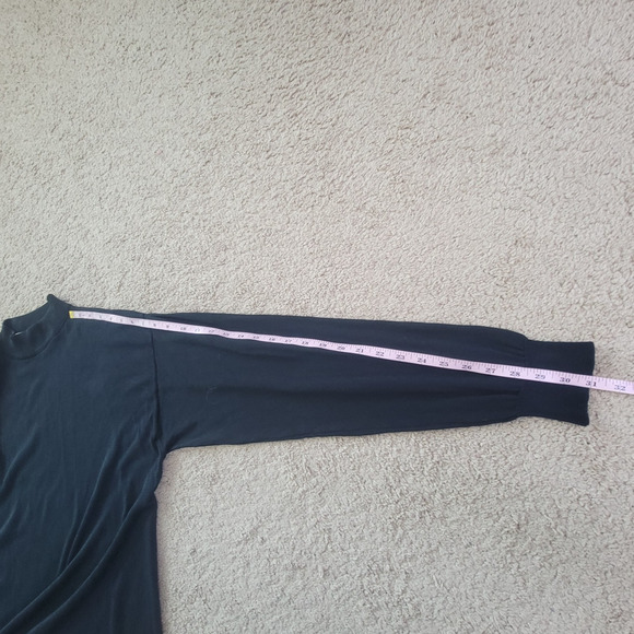 JHanes Barnes Mens L Silk Mock Neck Pullover Sweater Black - Picture 6 of 9